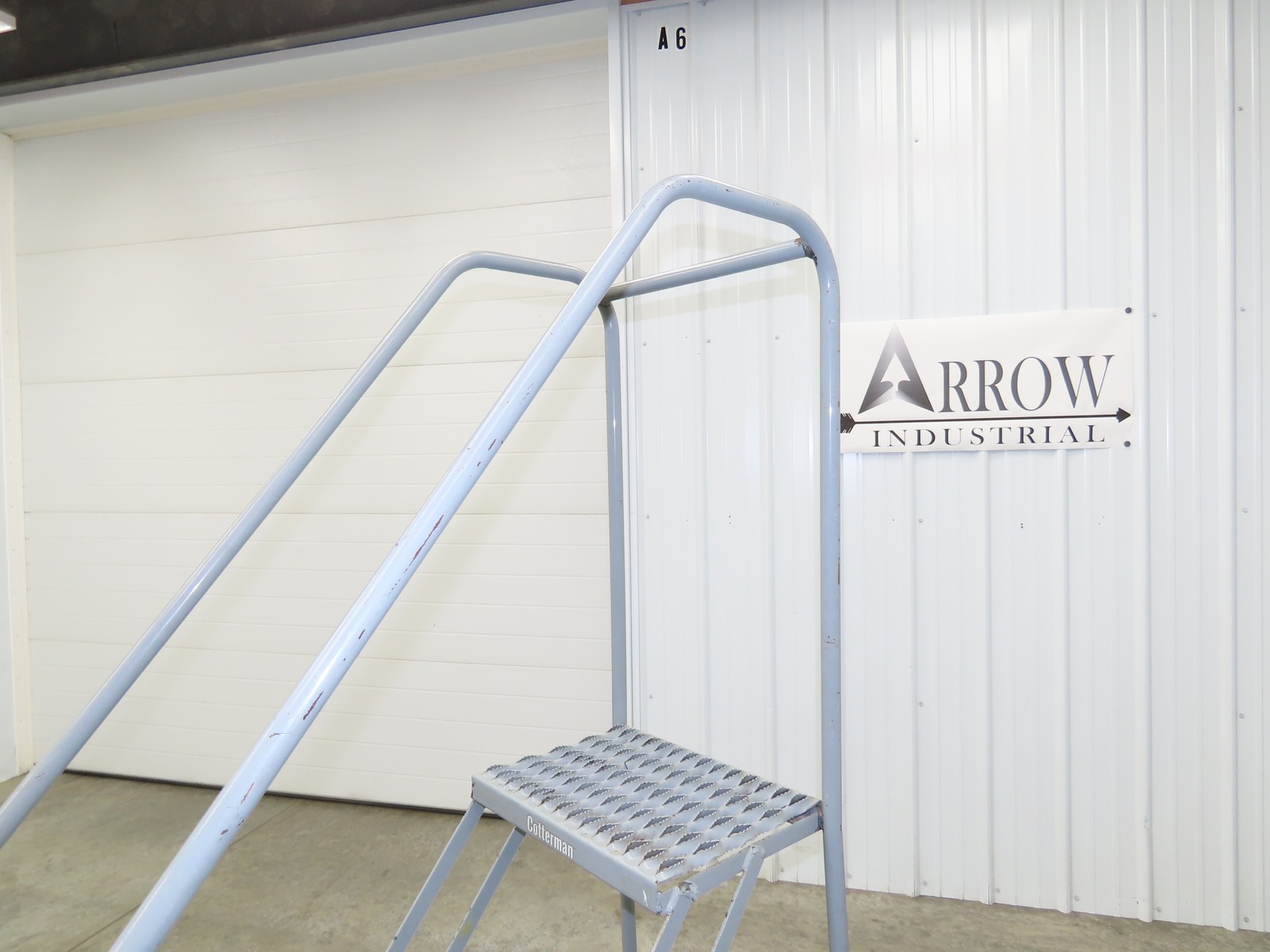 Cotterman 1204R Rolling Ladder Narrow Aisle 4 Step 12″ Platform 40″ Top Step