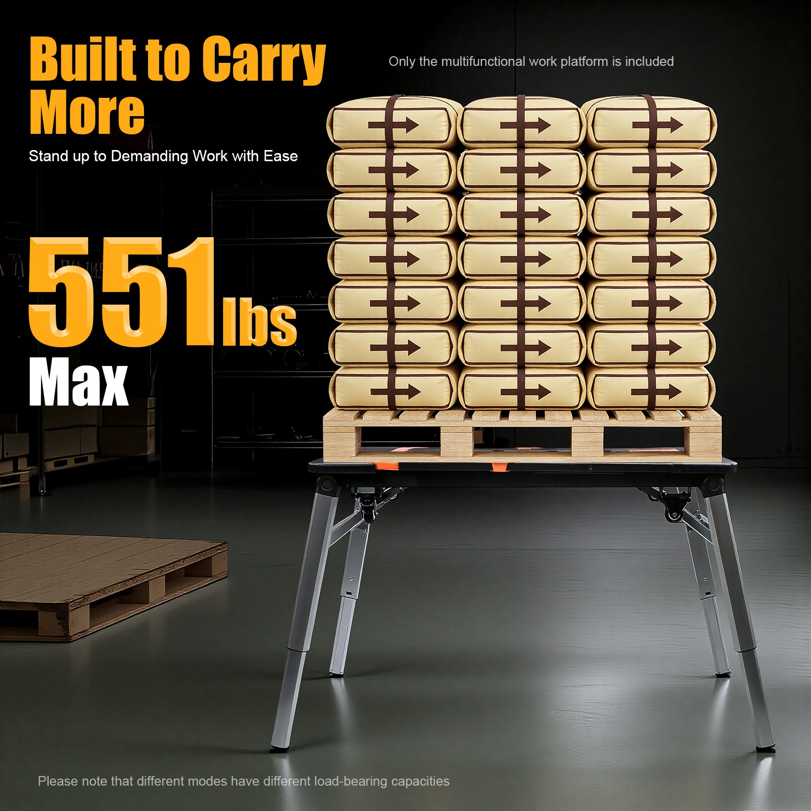 7-In-1 Workbench Portable Folding Work Table Multifunctional Workbench 250 kg