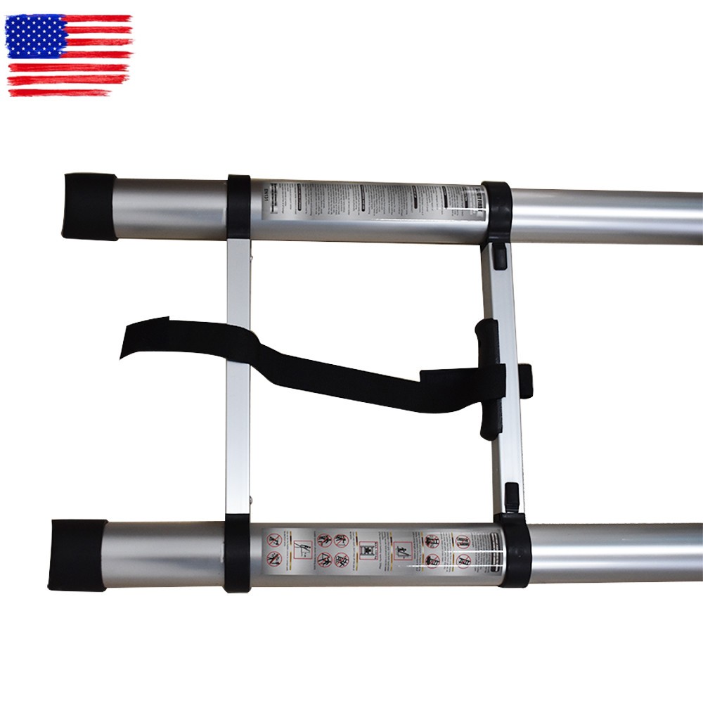 10.5/12.5/14.5FT Aluminum Non-Slip Telescoping Ladder Extension Ladders Folding