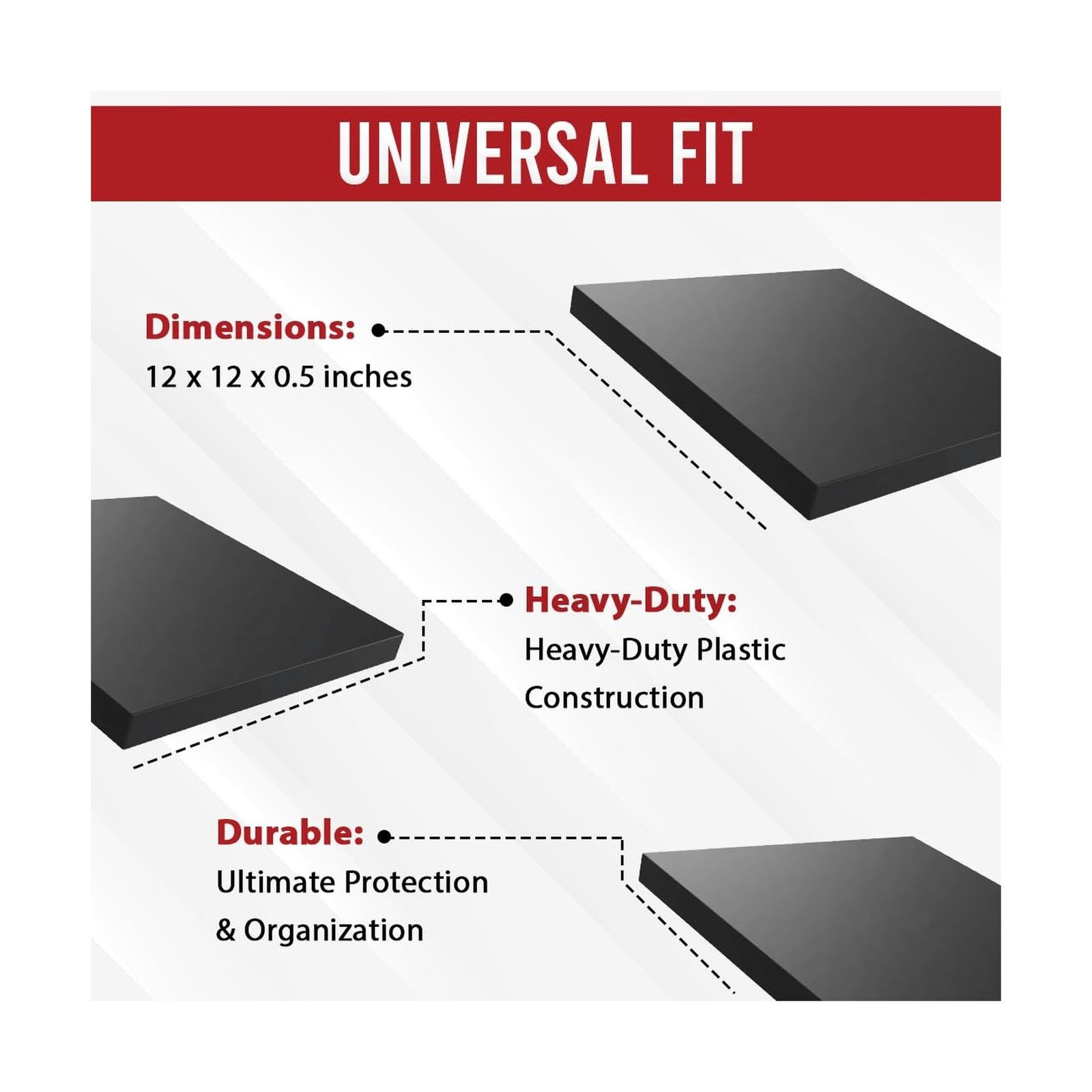 USA Made RV Leveling Jack Flex Pads 12″ – Heavy-Duty Rubber Jack Pads (4-P