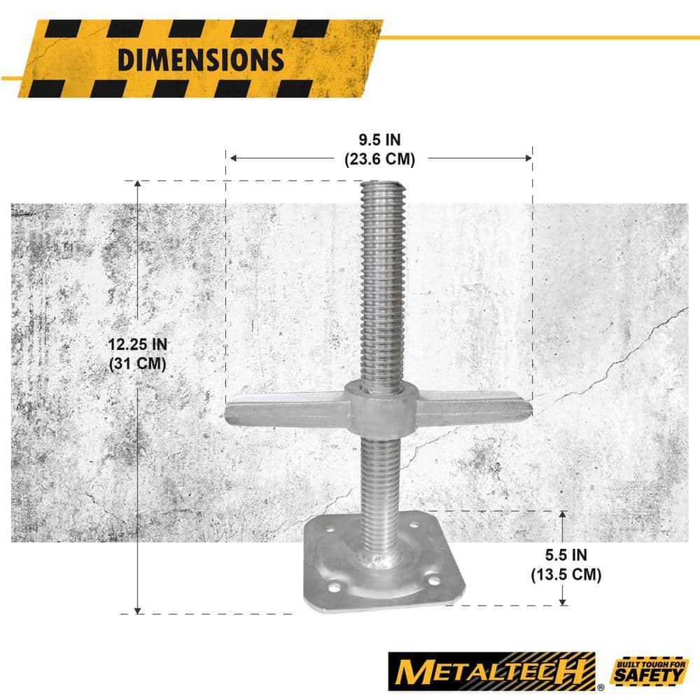 Scaffolding Leveling Jacks 12 in. Steel Safety Baker Style Platform (4-Pack)