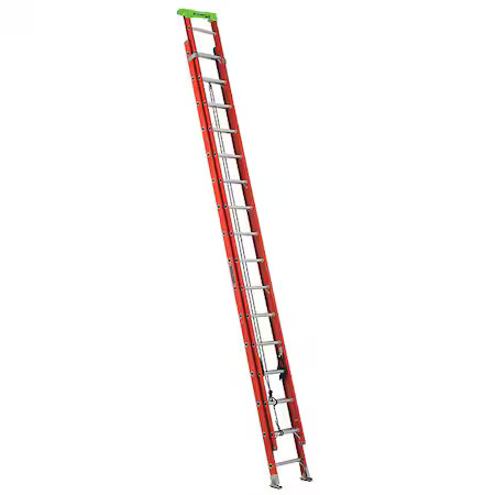 Louisville L-3022-32Pt 32 Ft Fiberglass Extension Ladder, 300 Lb Load Capacity