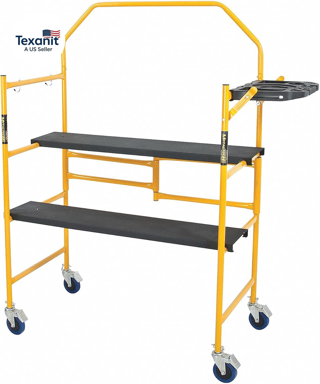 4 Ft Scaffolding Platform, Adjustable, Foldable and Rolling Scaffold Platform wi
