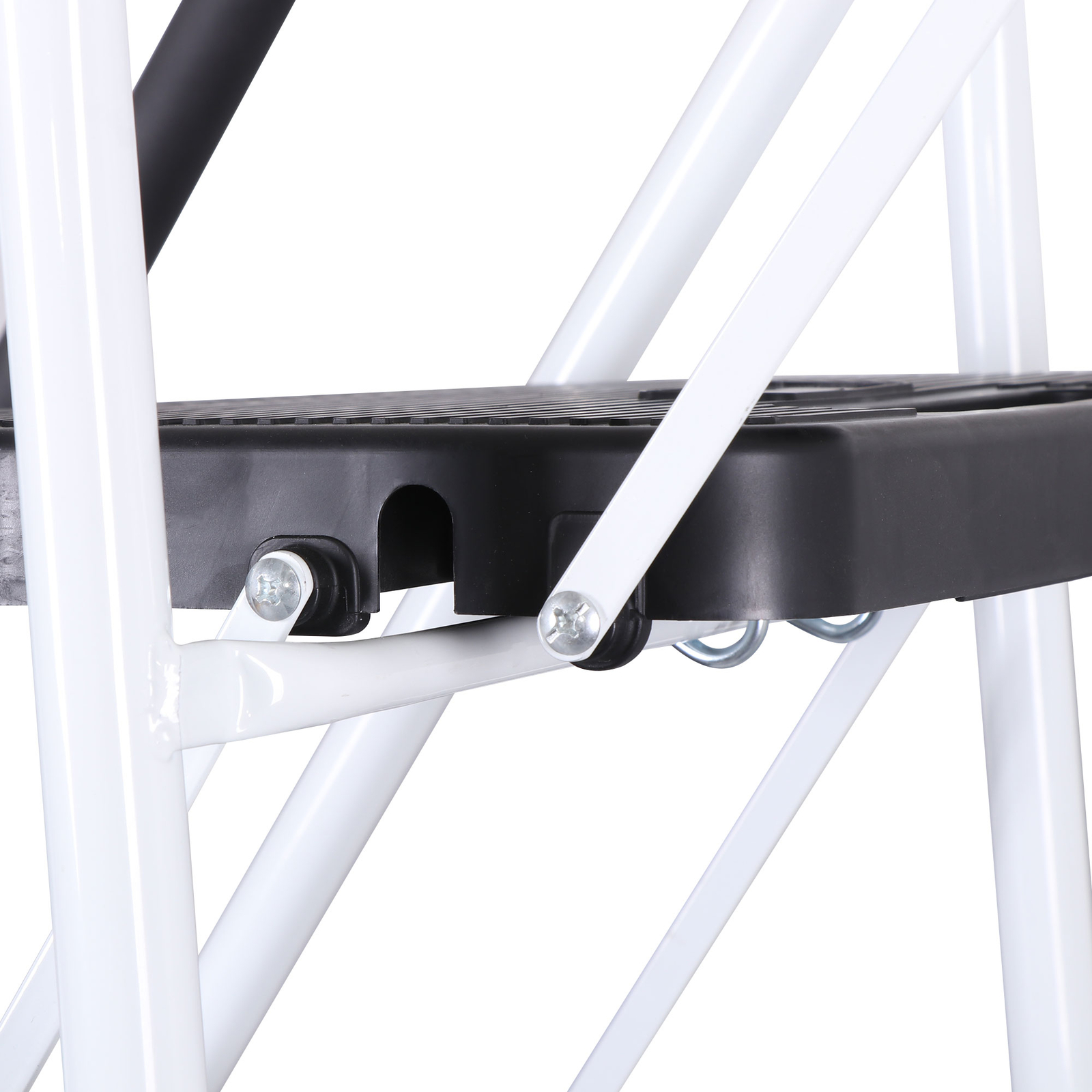 5-Step Ladder Folding Non-Slip for Kitchen/Closet/Garage Anti-Slip Pedal White