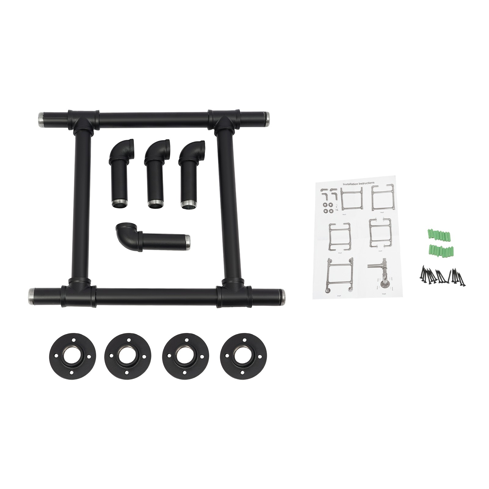 Bed Ladder Black Wall-Mounted Ladders Modern 2-Step Ladder