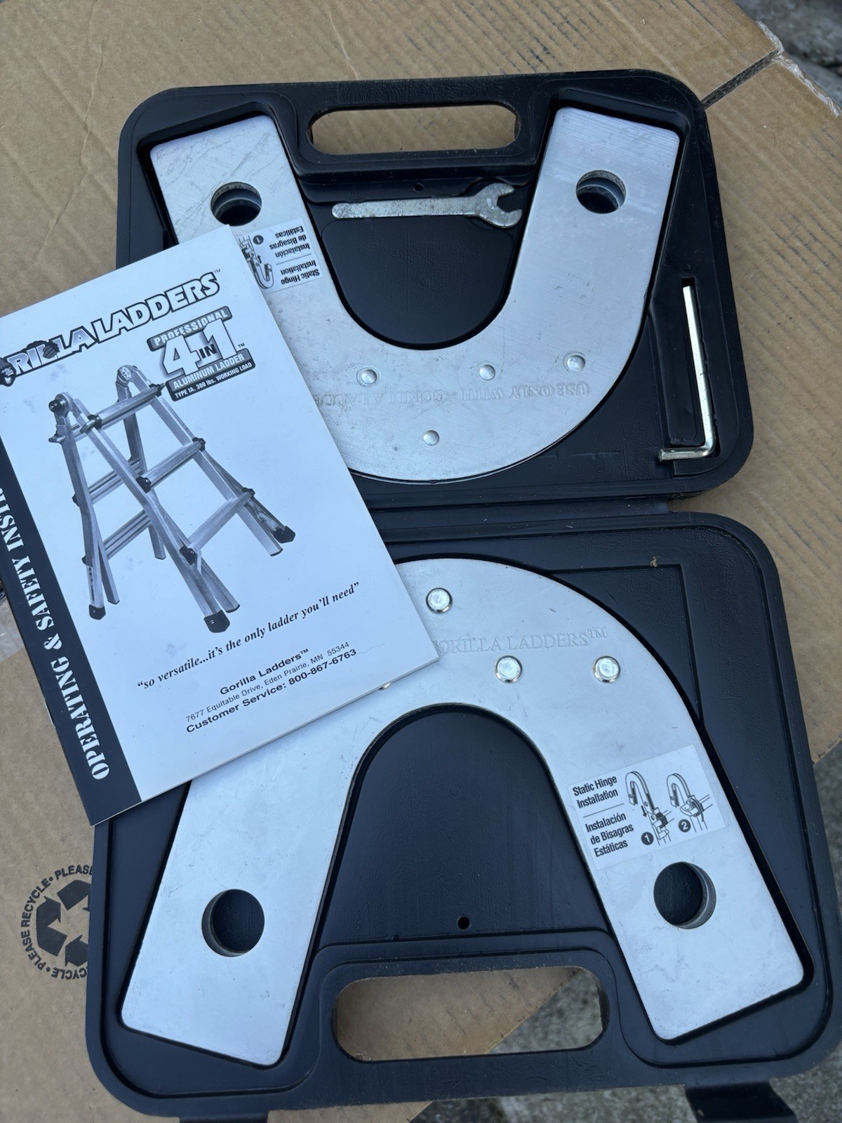Gorilla Ladders Professional 4 in 1 Aluminum Ladder Static Hinge Kit