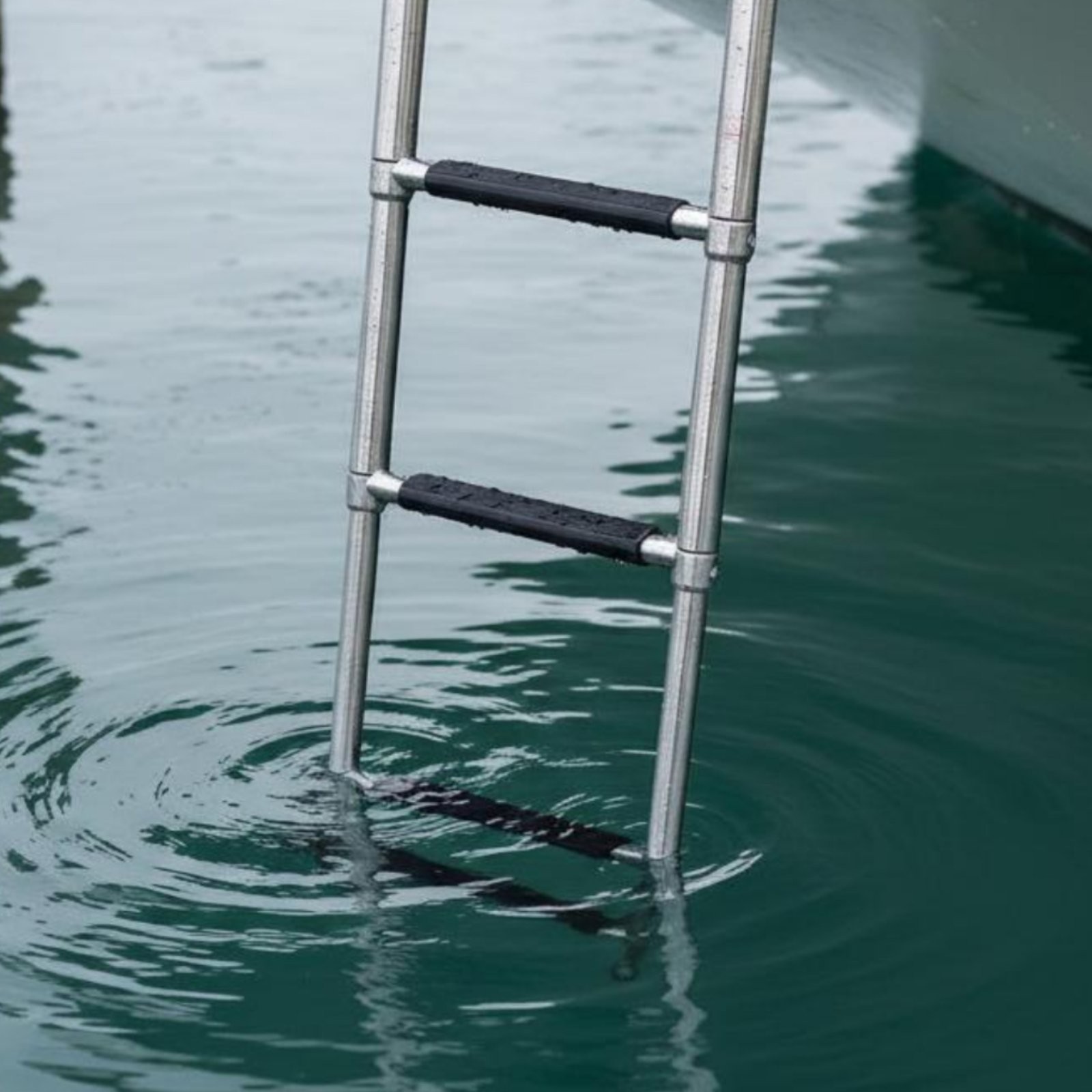 Telescoping Boat Ladder Foldable Folding Boarding Ladder Sturdy Duty