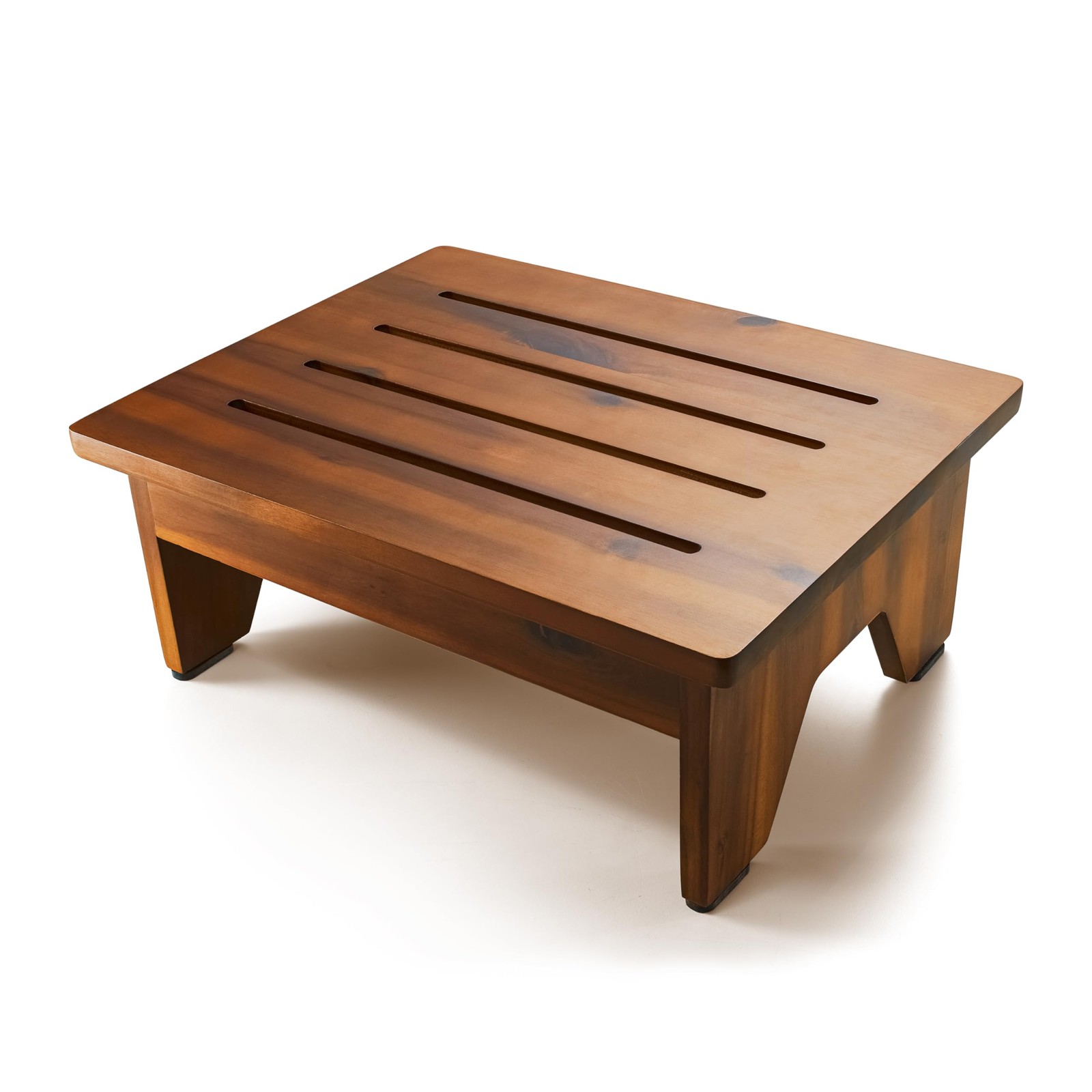 Holana 6.5″ Wooden Step Stool for Adults (No Assemble 6.5″H, Acacia