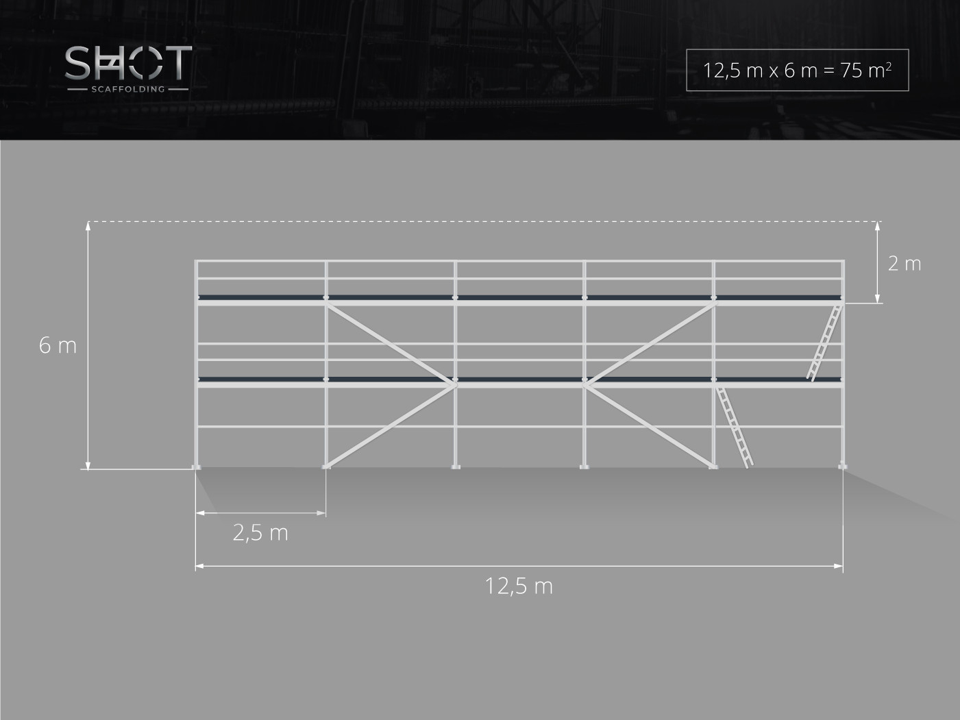 TOP QUALITY aluminium scaffolding 80 sqm Alu-scaff 74 scaffolding facade scaf…