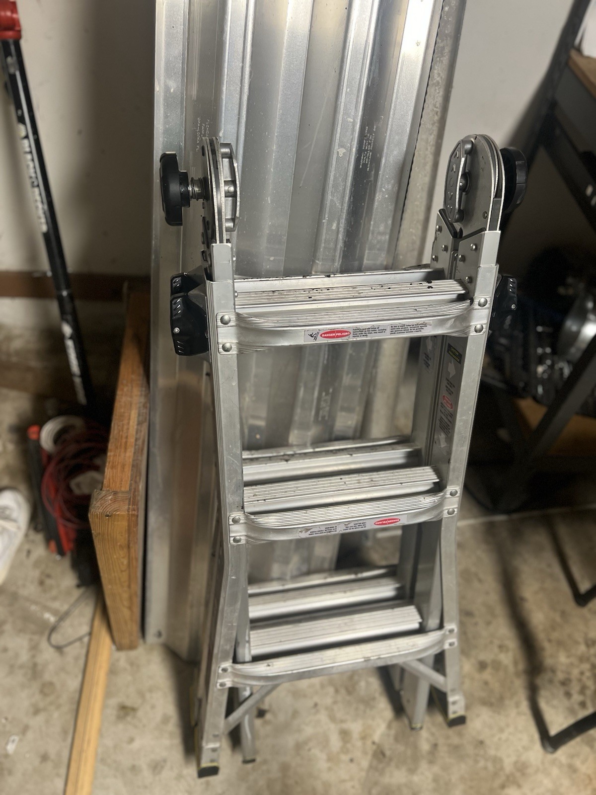 Gorilla Ladders MPX13 Industrial Multi-Position Folding Step Ladder Aluminum