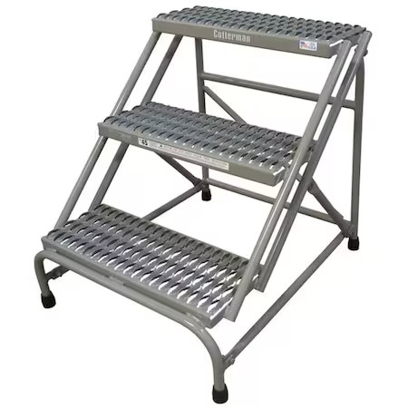 COTTERMAN 1403N3234A3E10B1C1P1 Stationary Step, 3 Steps, 500 lb Load Capacity,