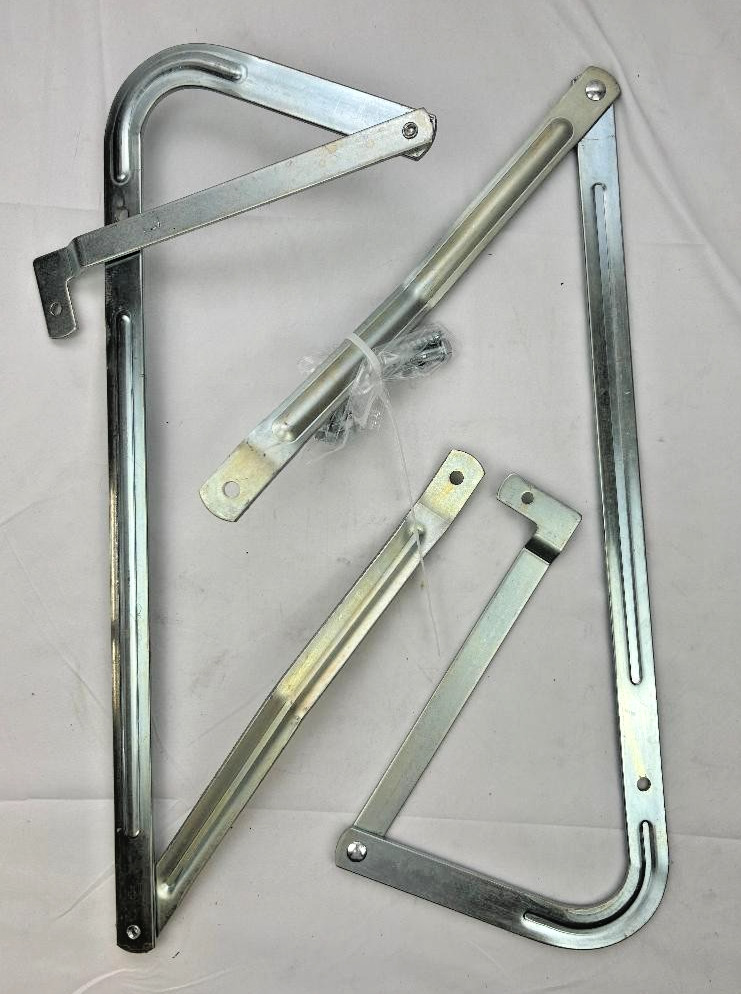 1 Pair of Attic Ladder Spreader Hinge Arms with Hardware LYOM-043S Brand New