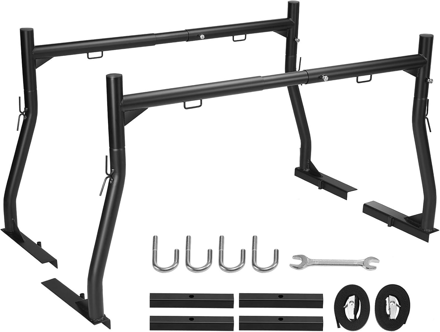 VEVOR Extendable Steel Truck Ladder Rack – 800 lbs Capacity, 46-71 inch, Non-Dri