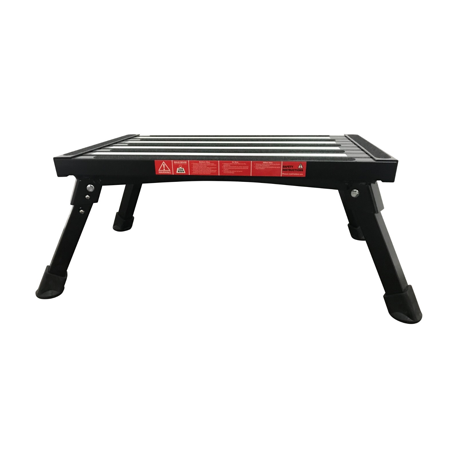 Caravan RV Lightweight Compact ILLUMINATING Folding Platform Step 22cm Height