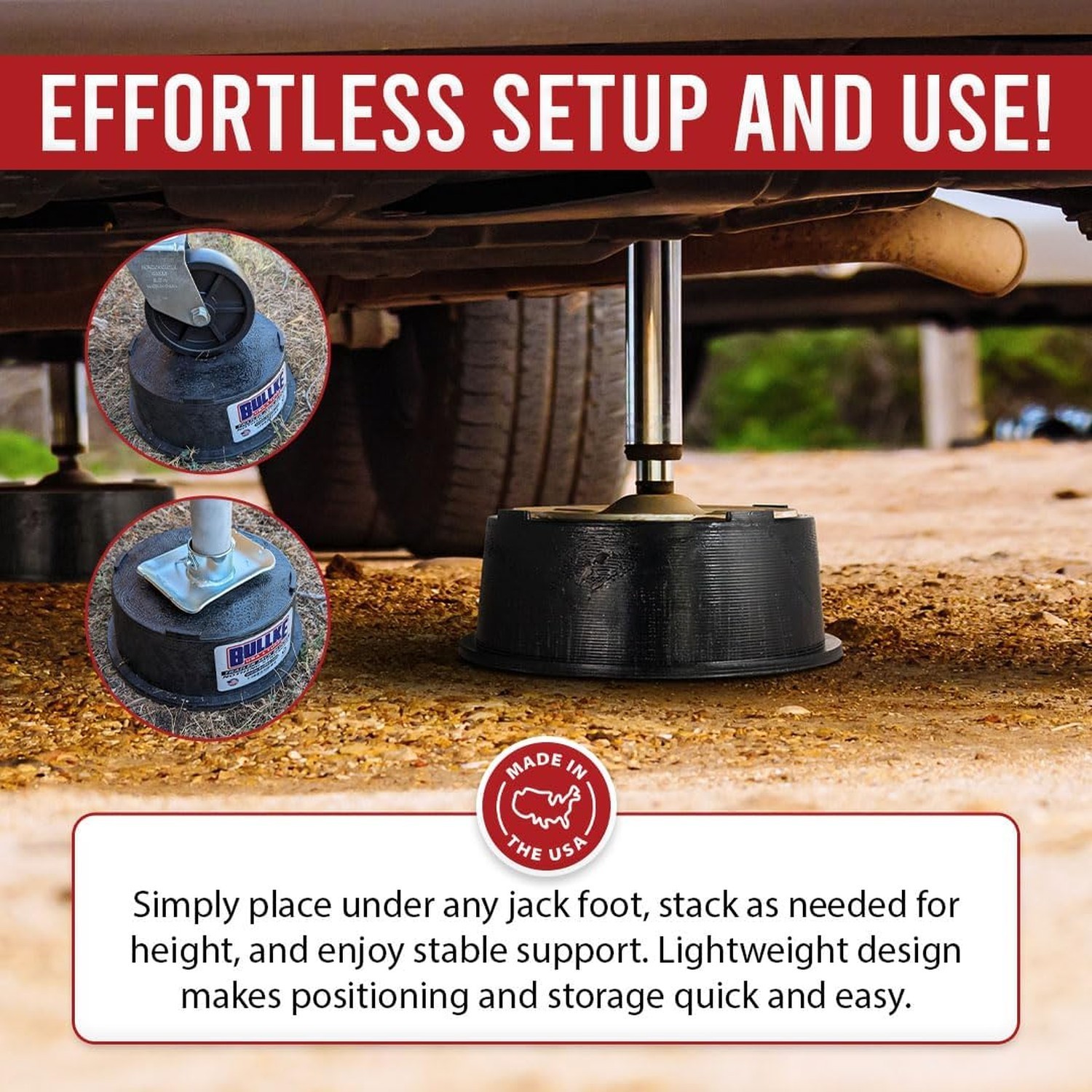 USA-Made Trailer Leveling Blocks – for RV and Camper,Heavy Duty Jack Pads, St…