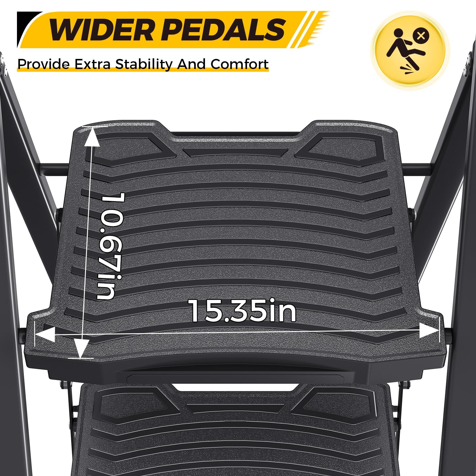 KINGRACK 2 Step Ladder 800lb Capacity, Folding 2 Ladder, Black