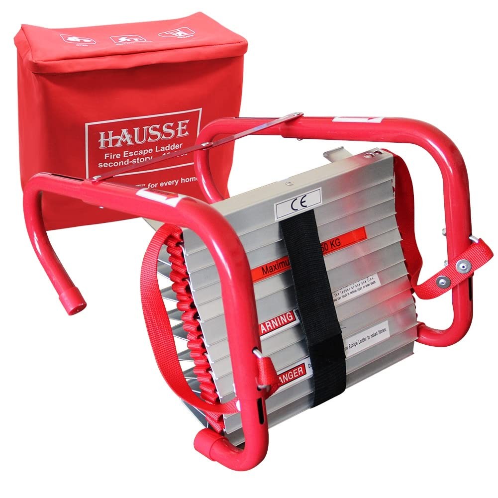 Hausse Retractable 2 Story Fire Escape Ladder 13 Feet 724190825600