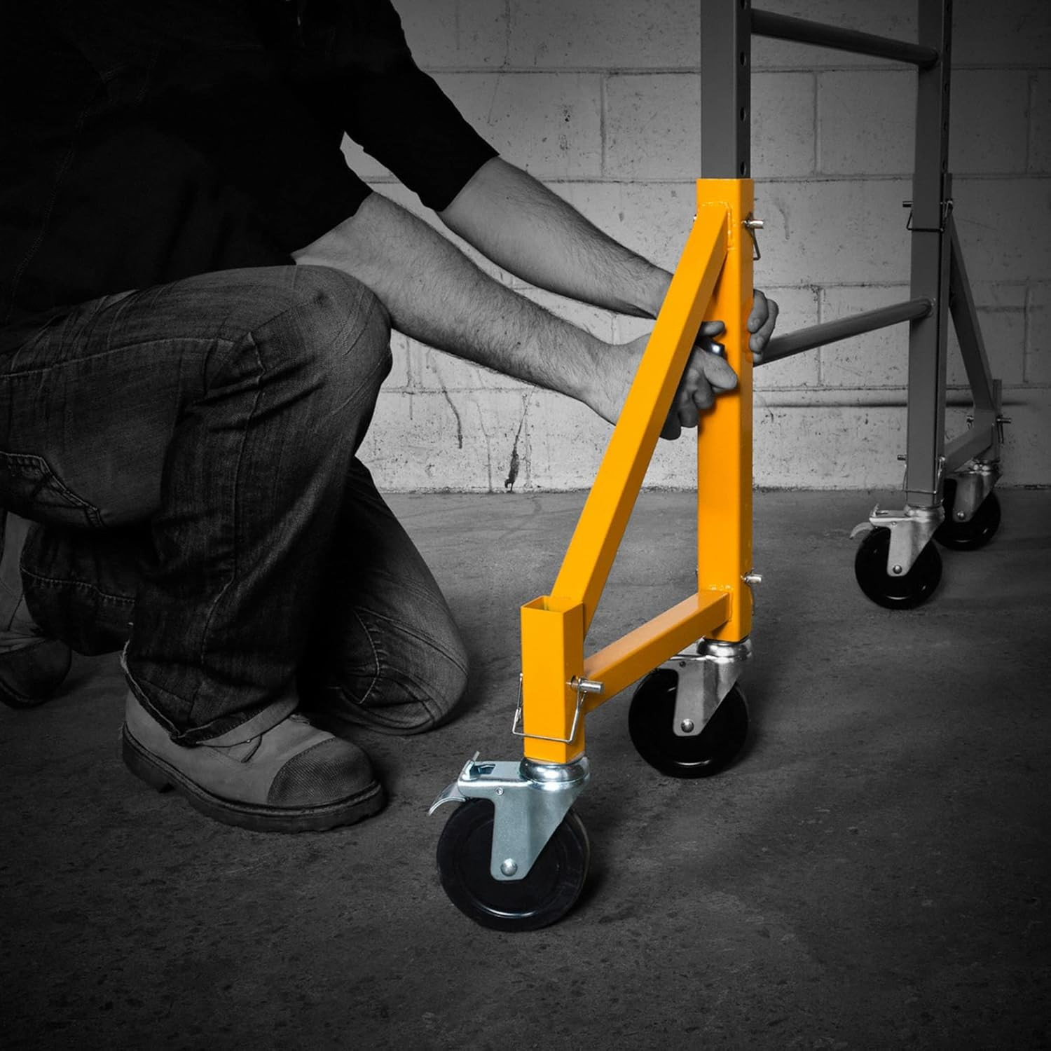 4 Pack Scaffold Outriggers, Baker Style Scaffolding Accessory Wheels, 14 Inch