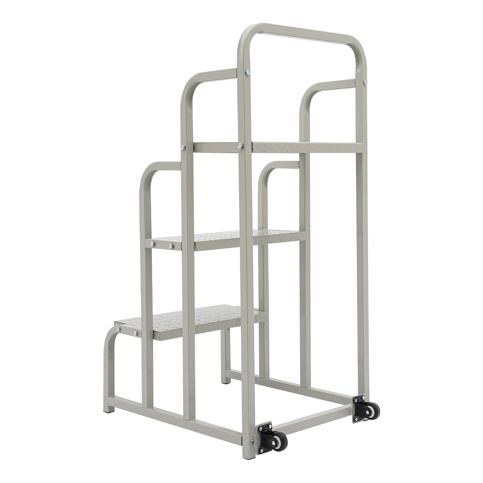 3-Step Stair Rolling Stair Supermarket Ladder Warehouse Pickup Shelf 300kg Load