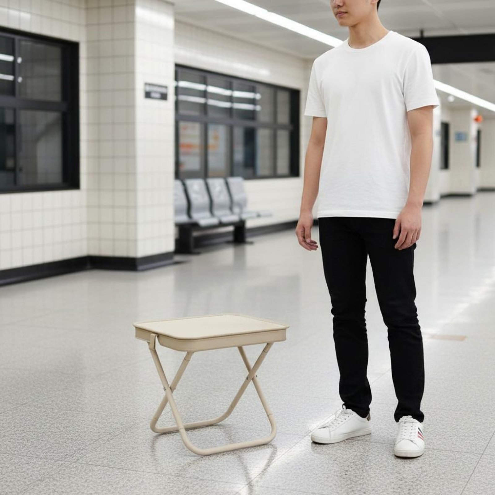 Small Folding Stool Moisture-Wicking Portable Camping Stool