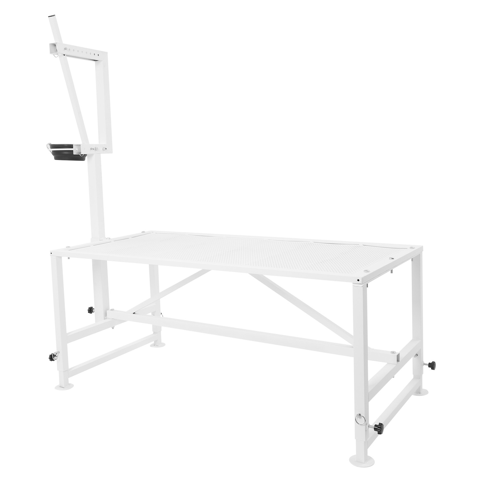 Metal Goat Stand for Goat Milk & Sheep Trimming w/ Headpiece & Feeding Bin