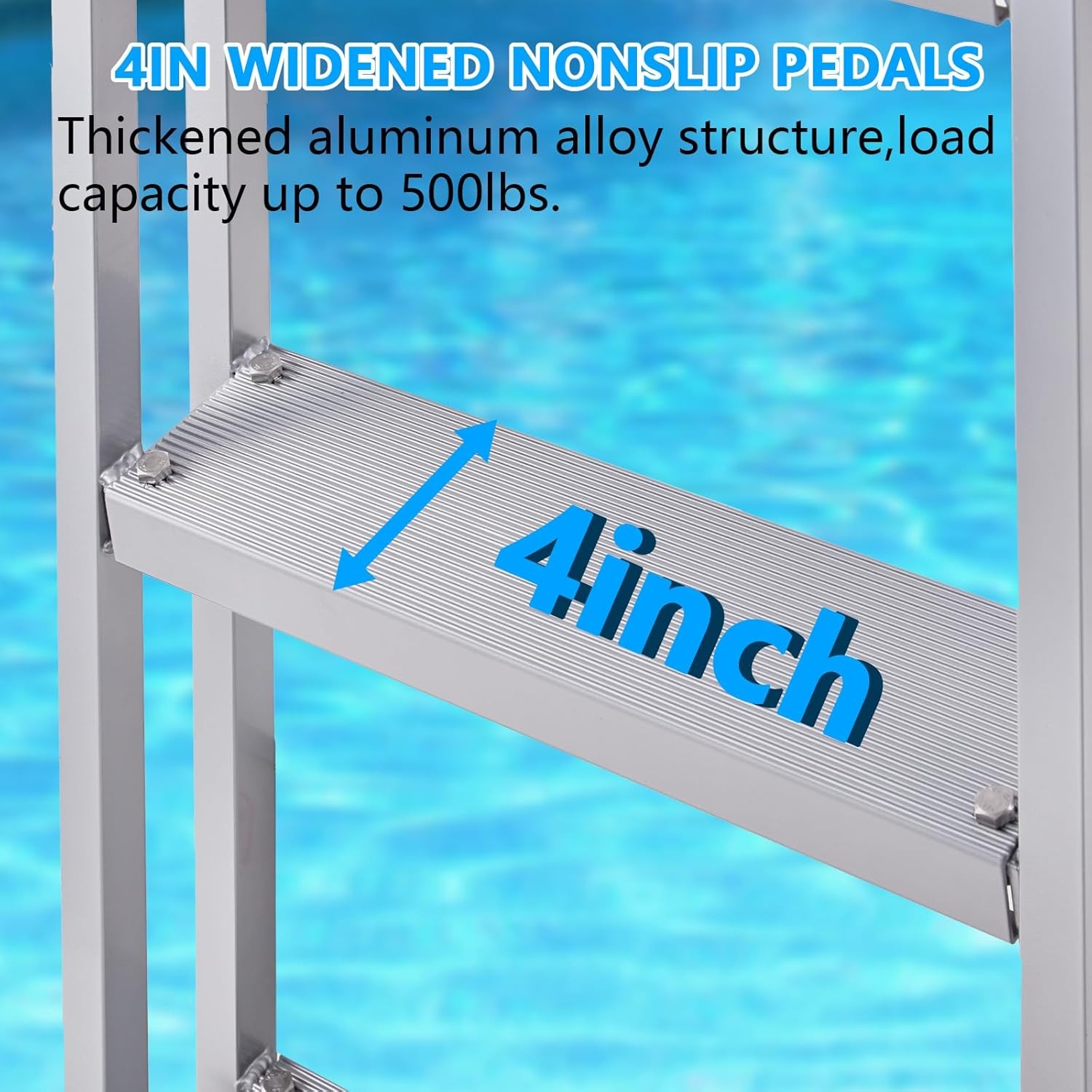 350lb Removable Dock Stairs 3/4/5-Step, Anti-Corrosion Ladder with Handrails