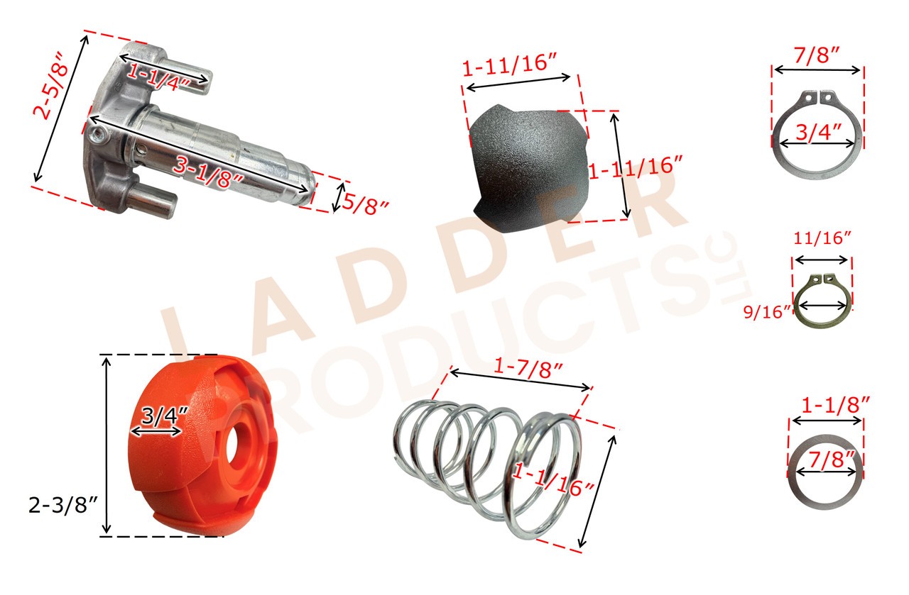 Little Giant Hinge Lock Replacement Kit 31801 w/ Spring for Velocity, Levele…