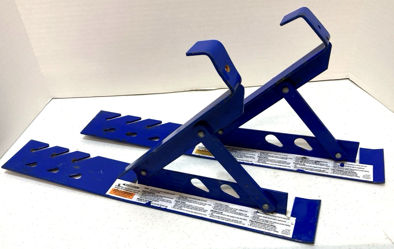 ** 1 PAIR ** Of WERNER ARB20-10 BLUE 10″ Roof Jack Brackets Adjustable 3 Ways