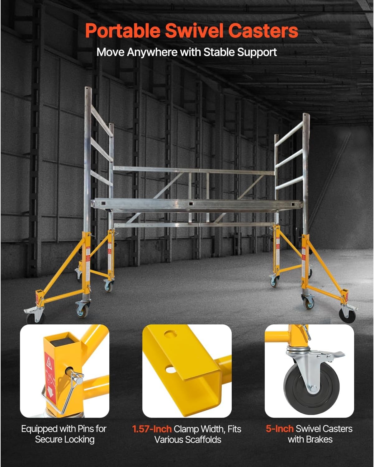 4-Pack Scaffold Outriggers, 1000 Lbs Total Load Capacity Baker-Style Scaffolding