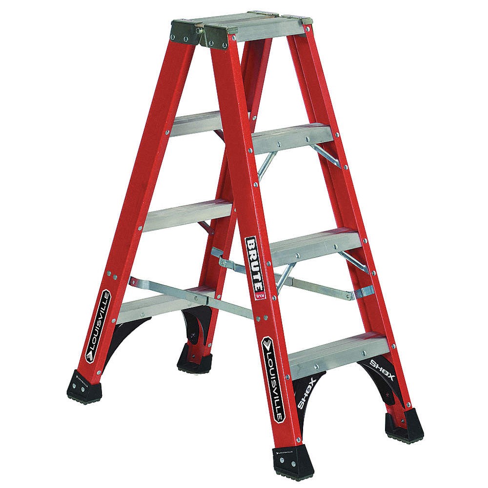 LOUISVILLE FM1404HD Twin Stepladder,Fbrgls,IAA,4ft,FM1400HD 1CMT6