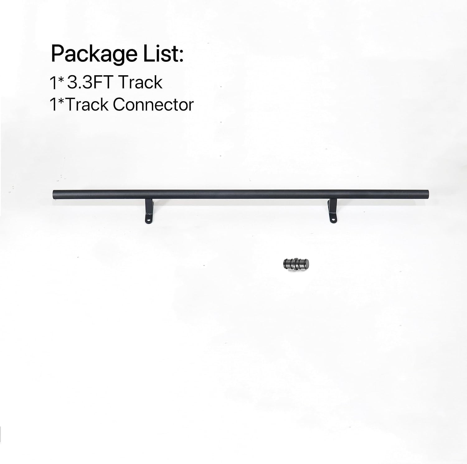 3.3FT Rolling Library Ladder Extension Kit – 39″ Track/Rail & Connector Hardware