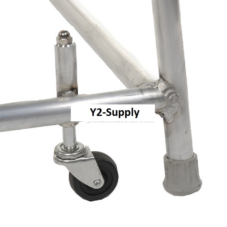 NEW! 5 Step Aluminum Rolling Ladder, 24″W Grip Step, 30″ Handrails!!