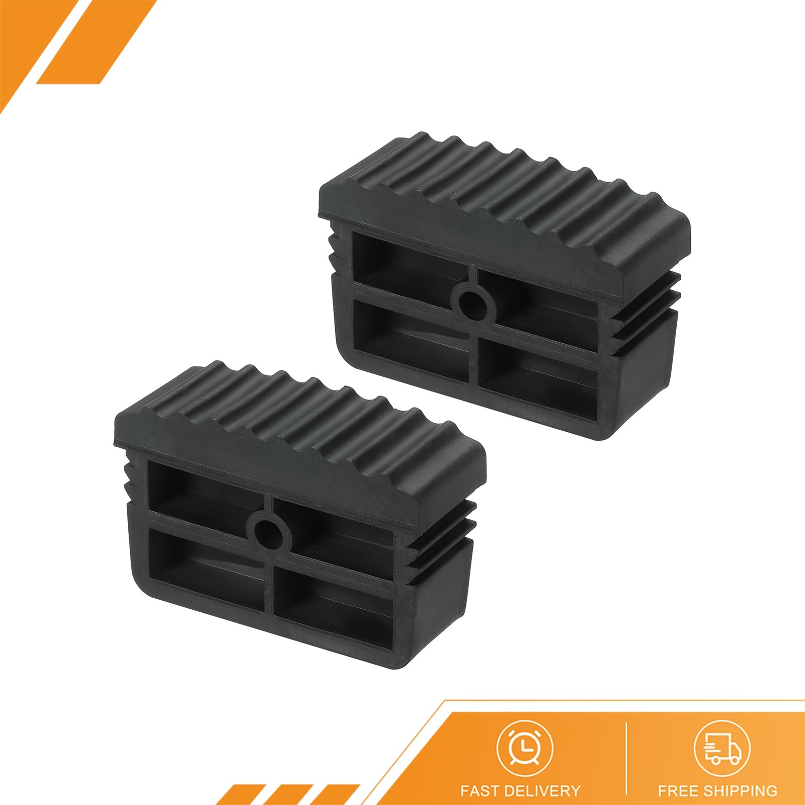 2 x Ladder Feet Non Slip Extension Ladder Rubber Pads Cover Bumpers Black