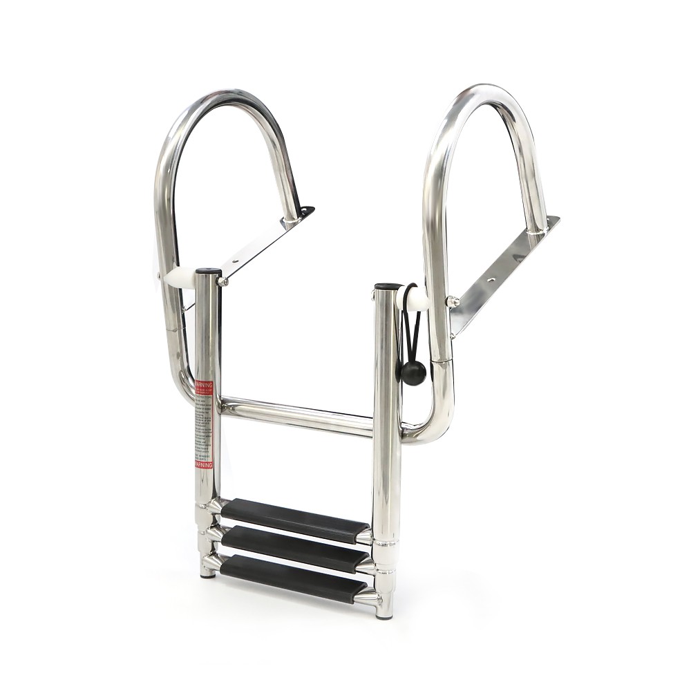 2/3/4/5 Step Boat Ladder Stainless Steel Telescoping Folding Dock Ladder