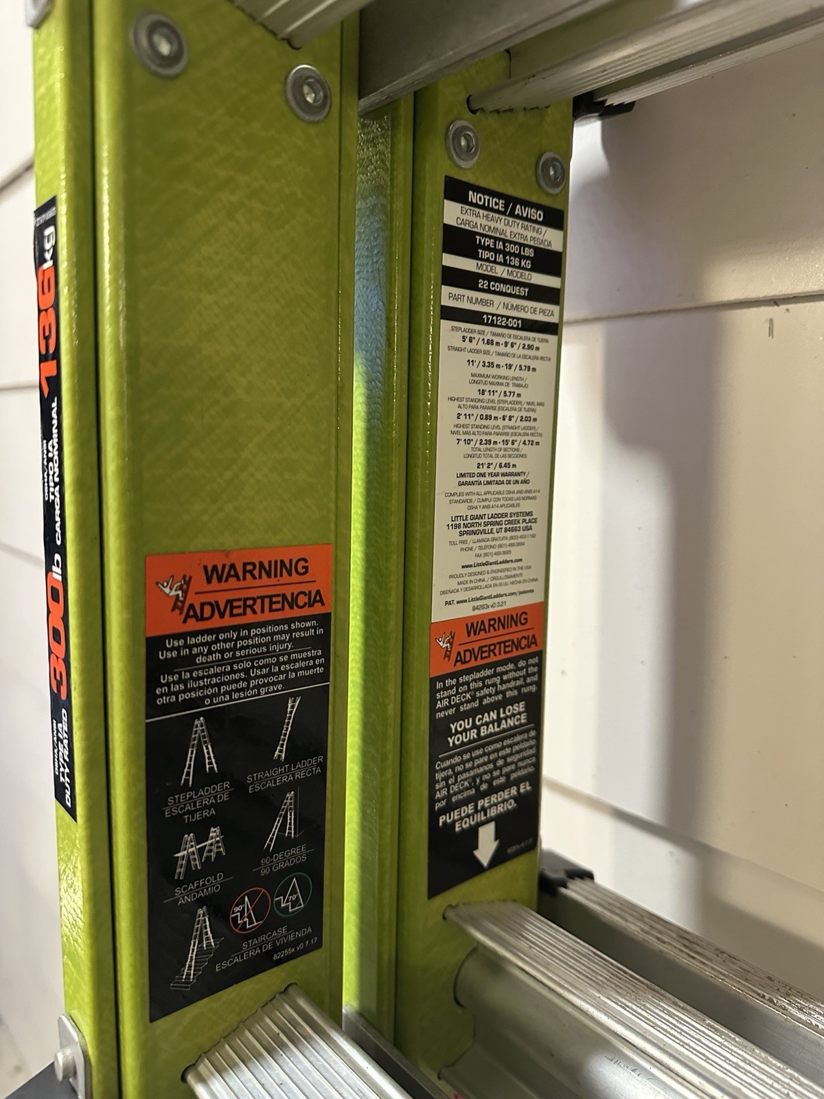 Little Giant Ladder Systems 2.0 Conquest Folding Green Aluminum Ladder