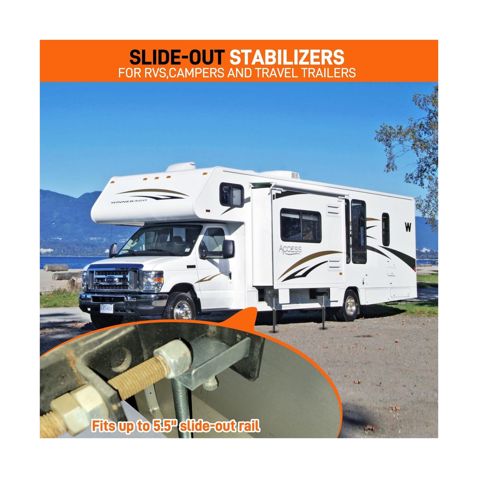 BOYISEN RV Slide Out Support Jacks, 5000lb Capacity, 19-47 in Adjustable | 2 …