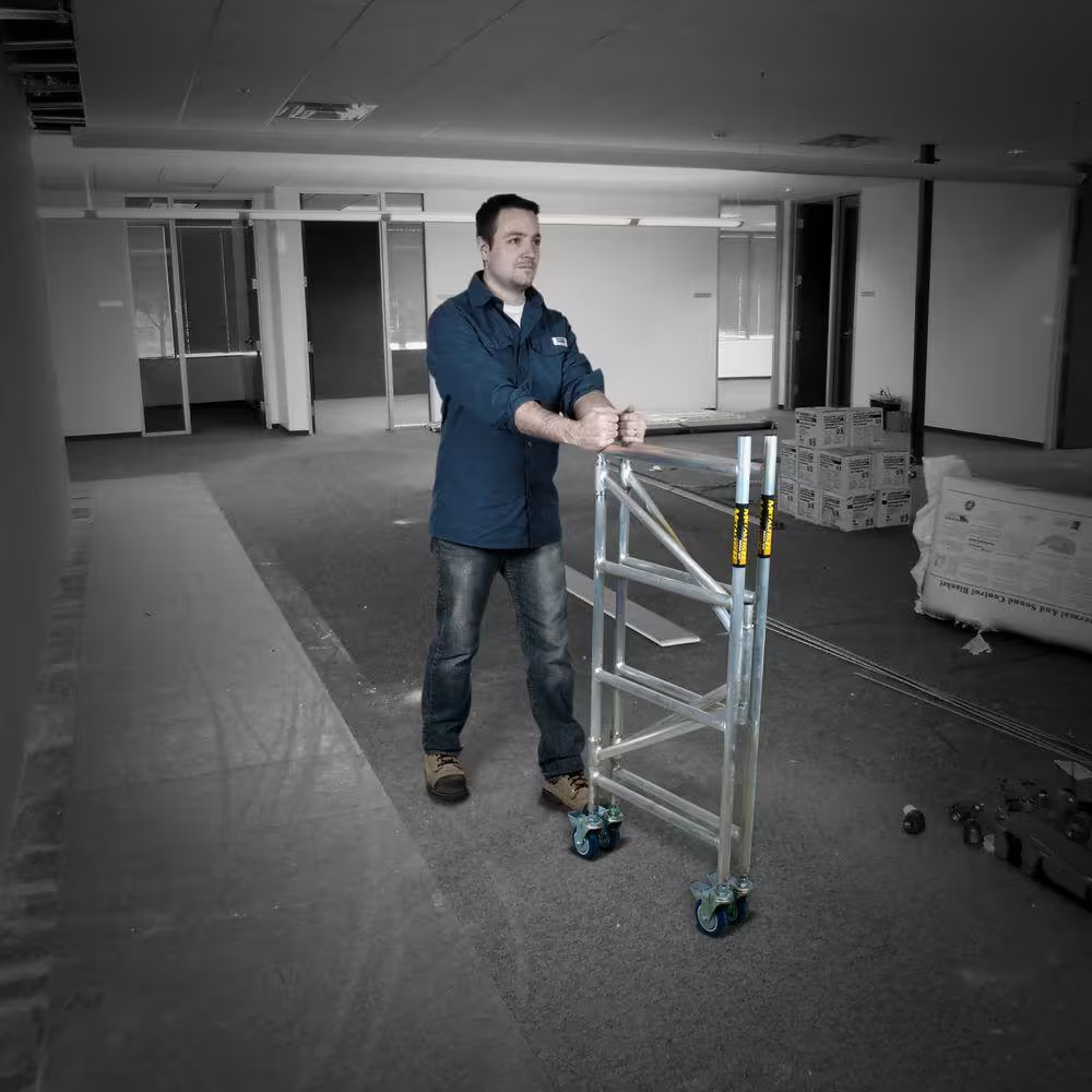 Alu Series 4 Ft. H X 3.5 Ft. L X 1.8 Ft. D Aluminum Mini Scaffold Platform with