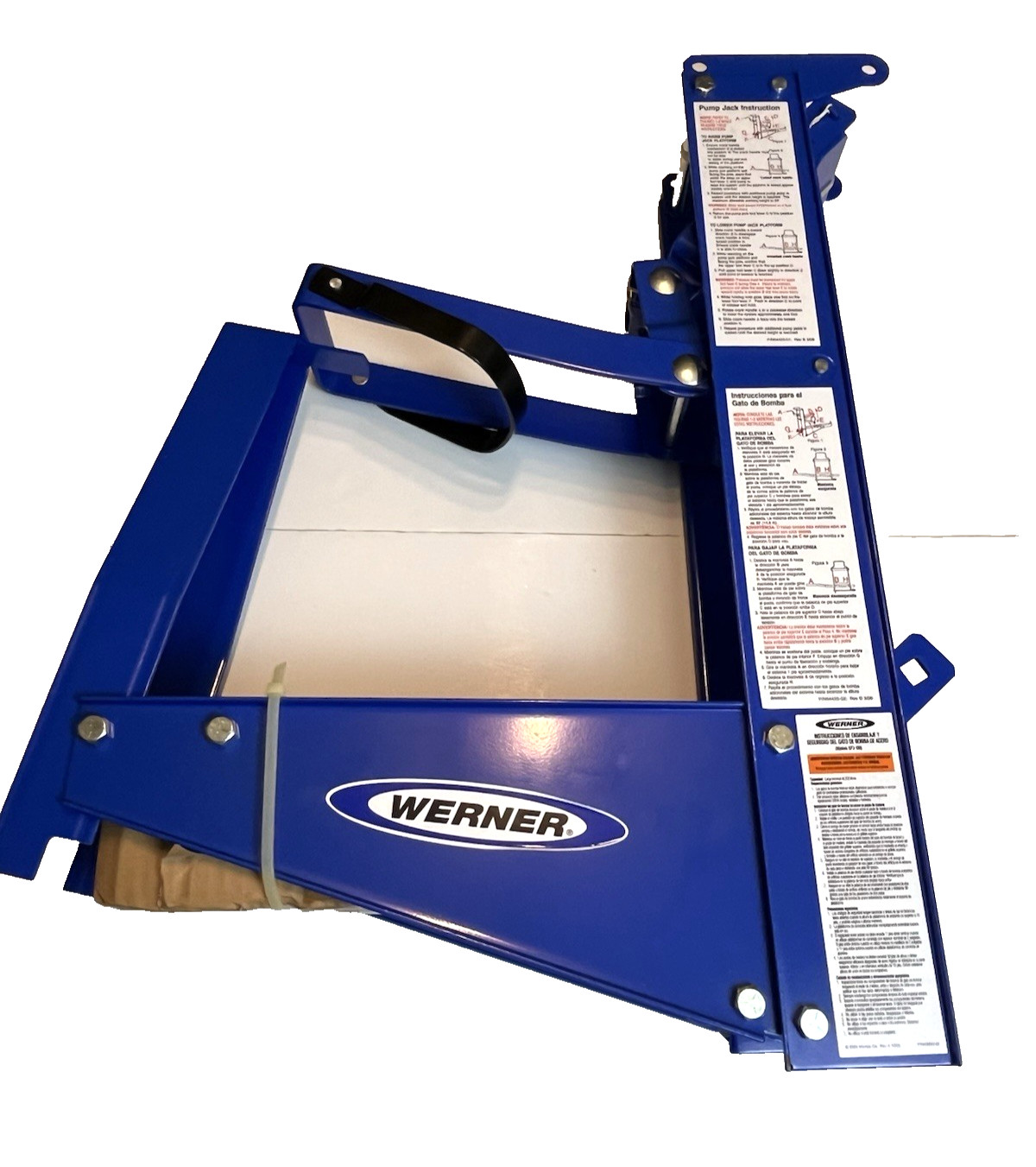 Werner Steel Pump Jack SPJ-100 w/Rugged Hand Crank & Safety Brake for 24″ Plank
