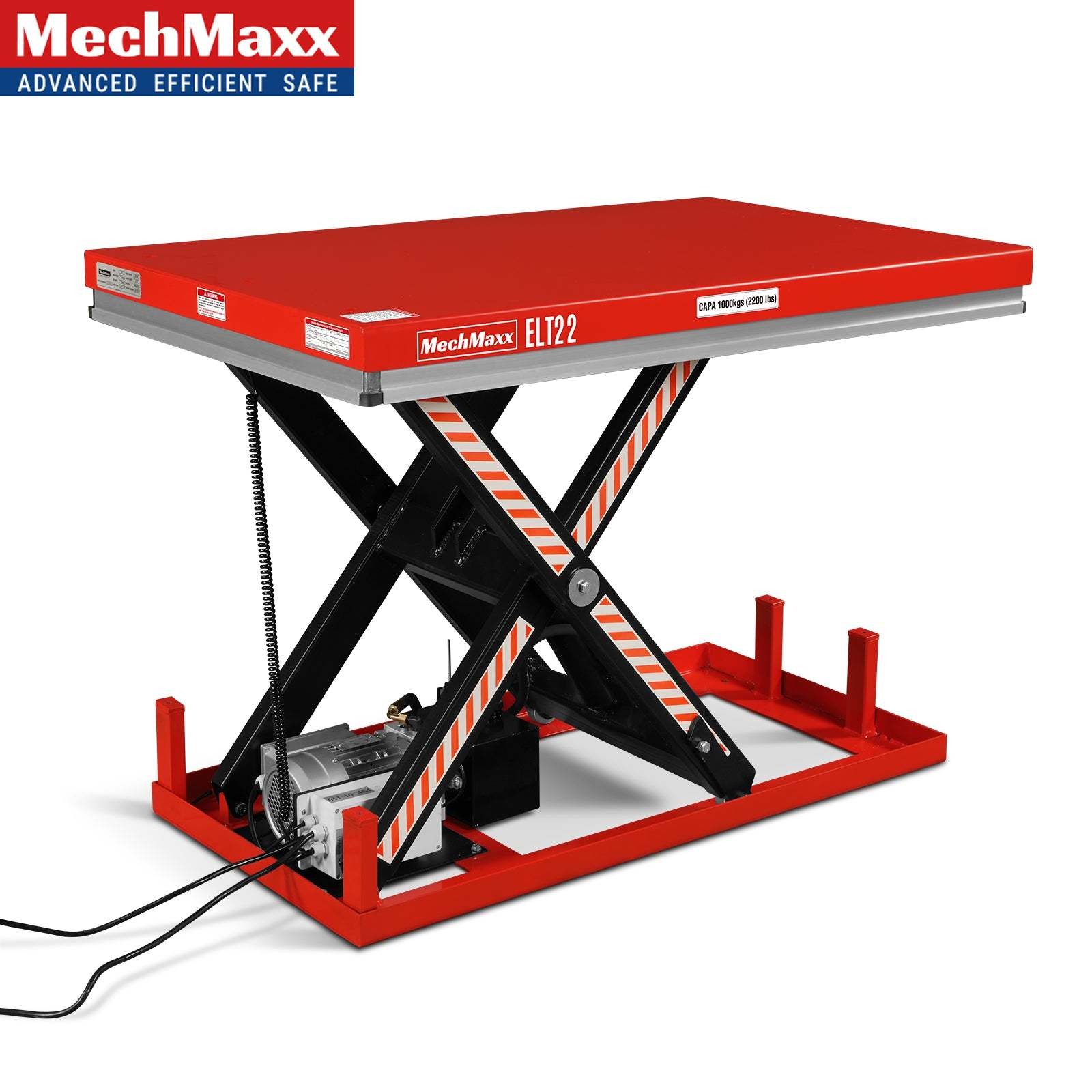 MechMaxx 2200lb Capacity Electric Hydraulic Lift Table 51.2×32.3 Platform,ELT22
