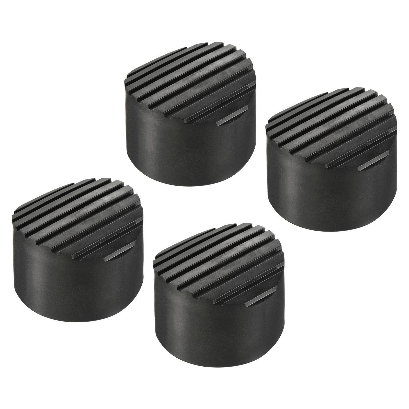 4Pcs 76mm ID Rubber Telescopic Ladder Non-Slip Feet Mat Pad Cover Cushion Black
