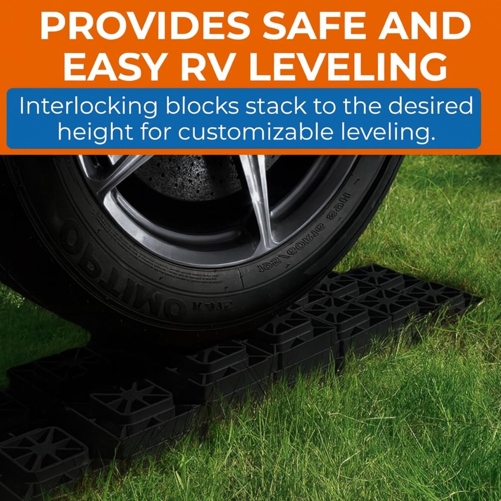 SEAFLO Heavy-Duty RV Leveling Blocks – Maximum Strength & Stability for Motor…