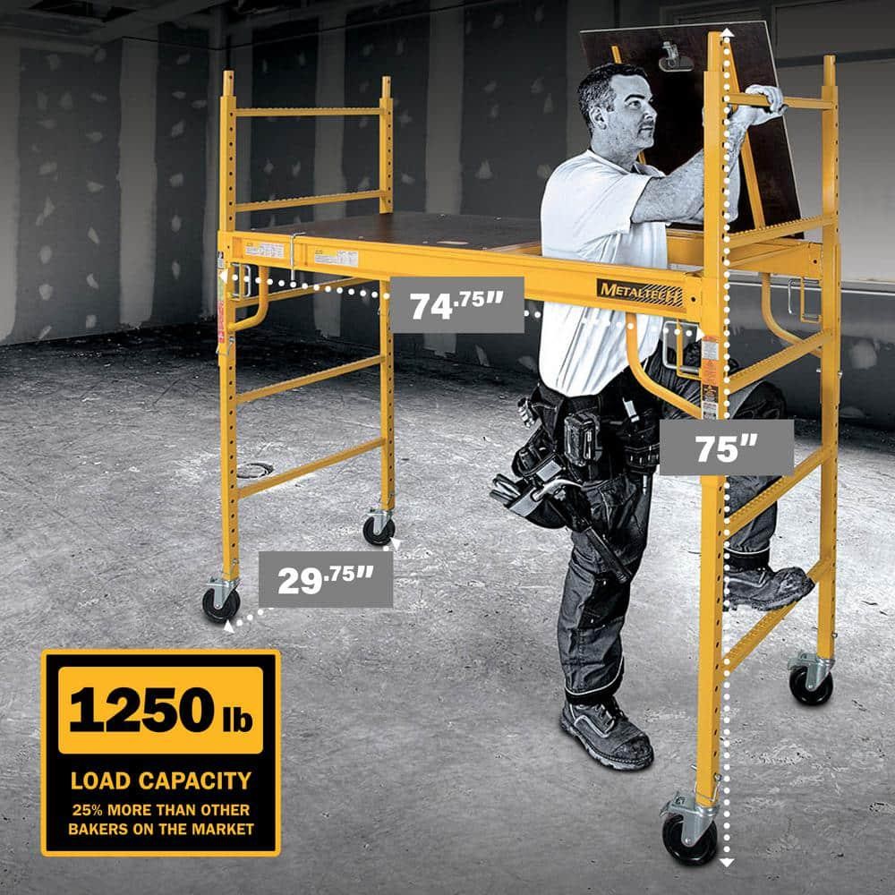 Safeclimb 6 ft. Baker Scaffold with Platform and Included Trap Door, 1250 lbs.