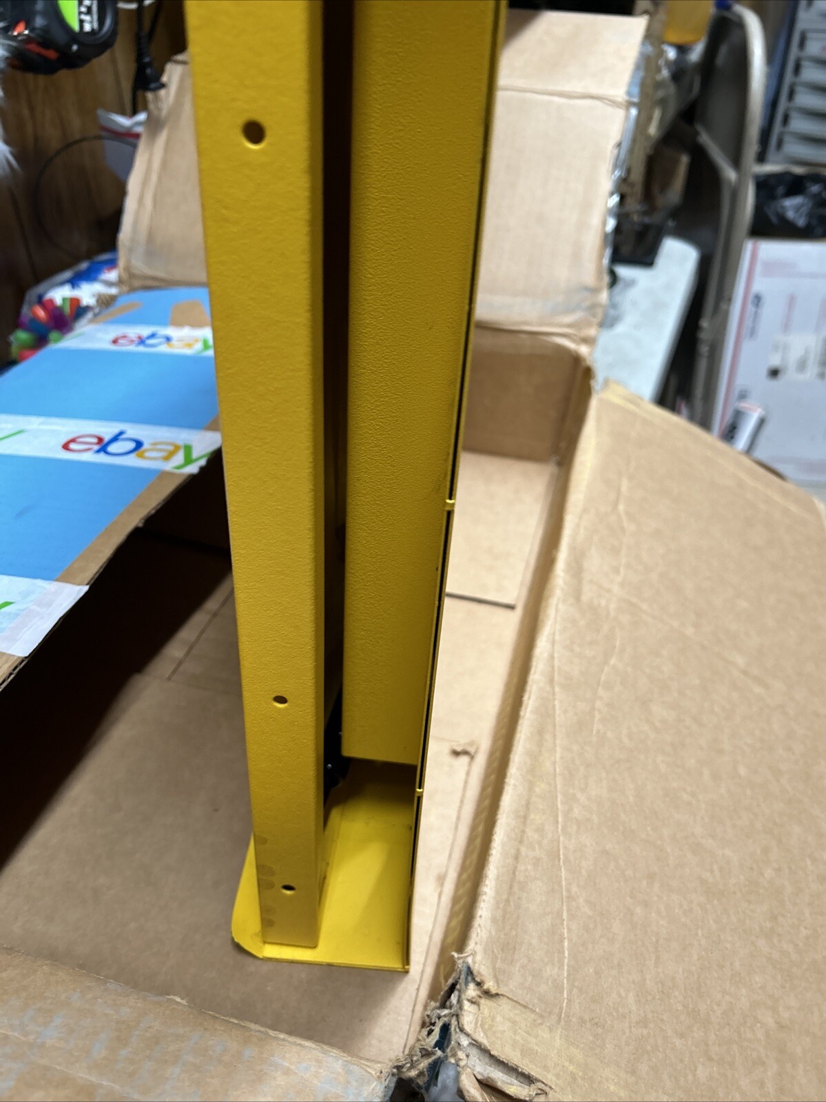 WALLWRITE WW-100SC-T93 Wall Mounted Desk, 20×13-1/2×3-3/8 In, Yellow with key