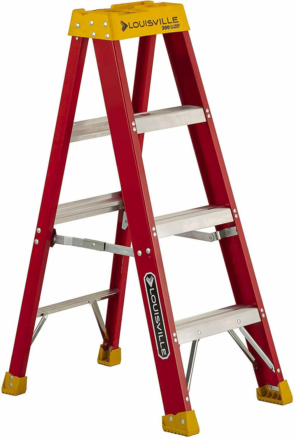 Stepladder 4 Feet Tall Home DIY Portable Folding Steps Step Painting Fiberglass