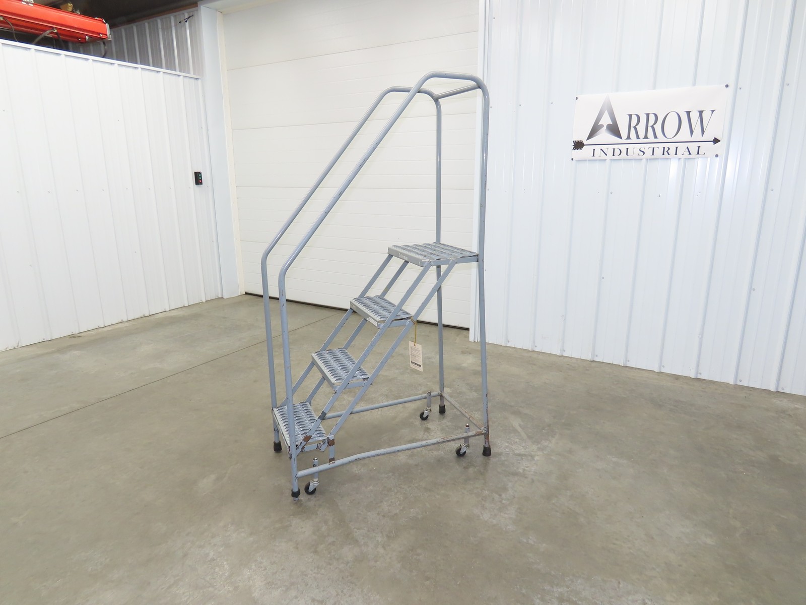 Cotterman 1204R Rolling Ladder Narrow Aisle 4 Step 12″ Platform 40″ Top Step