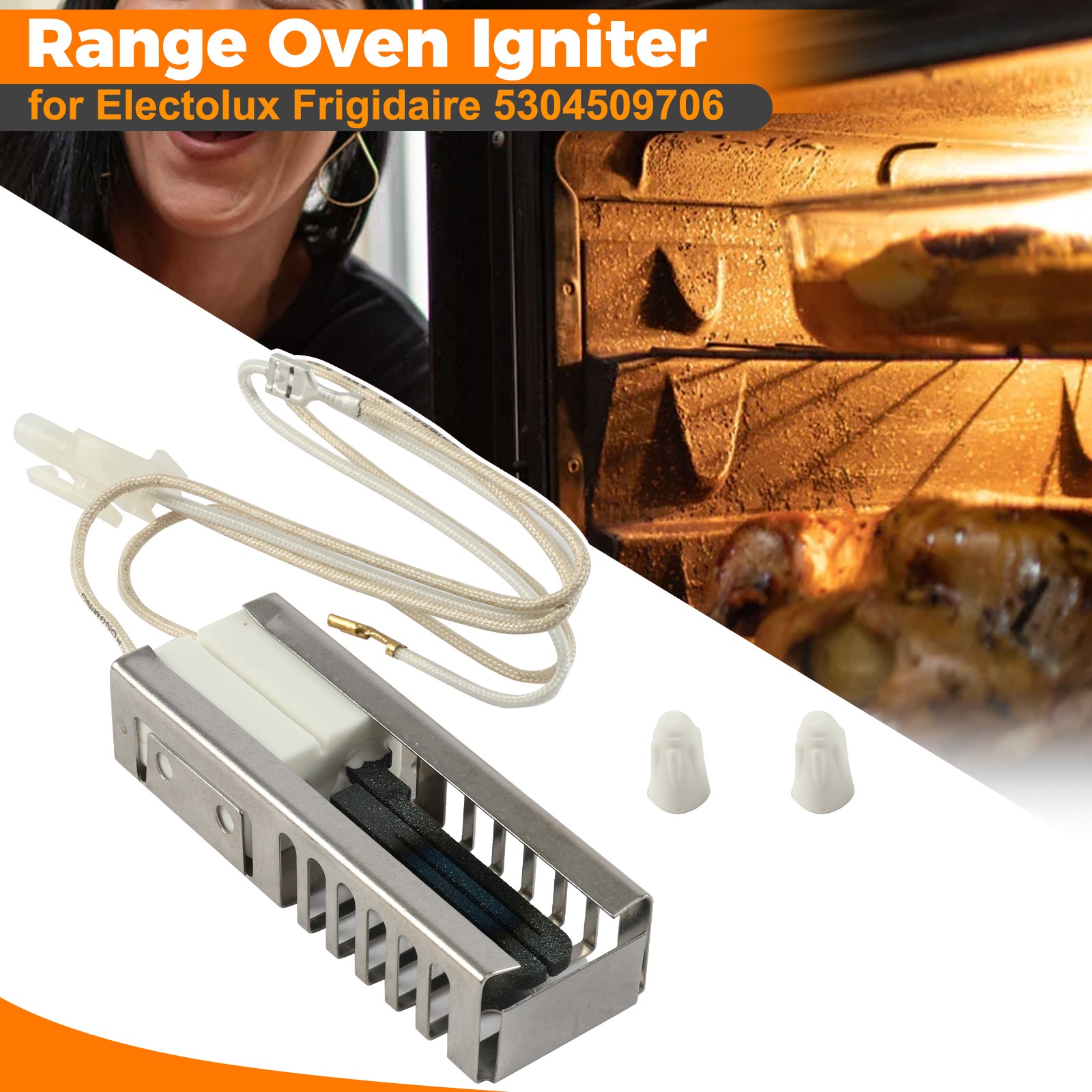 Range Oven Igniter for Electolux Frigidaire 5304509706 Direct Replacement