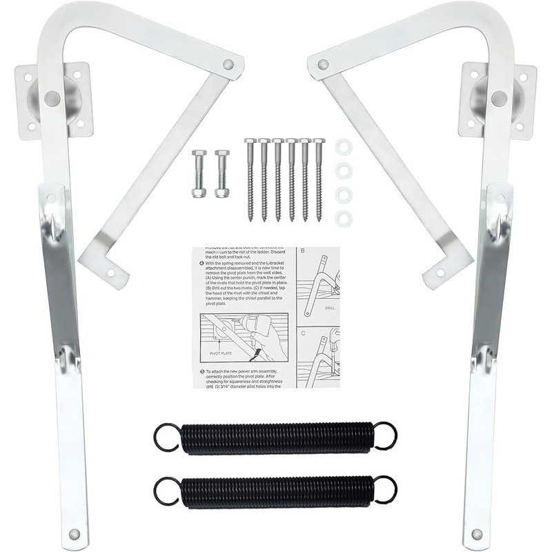55-2 Attic Ladder Hinge Arms with Springs Compatible with Werner Mk5 WU2210