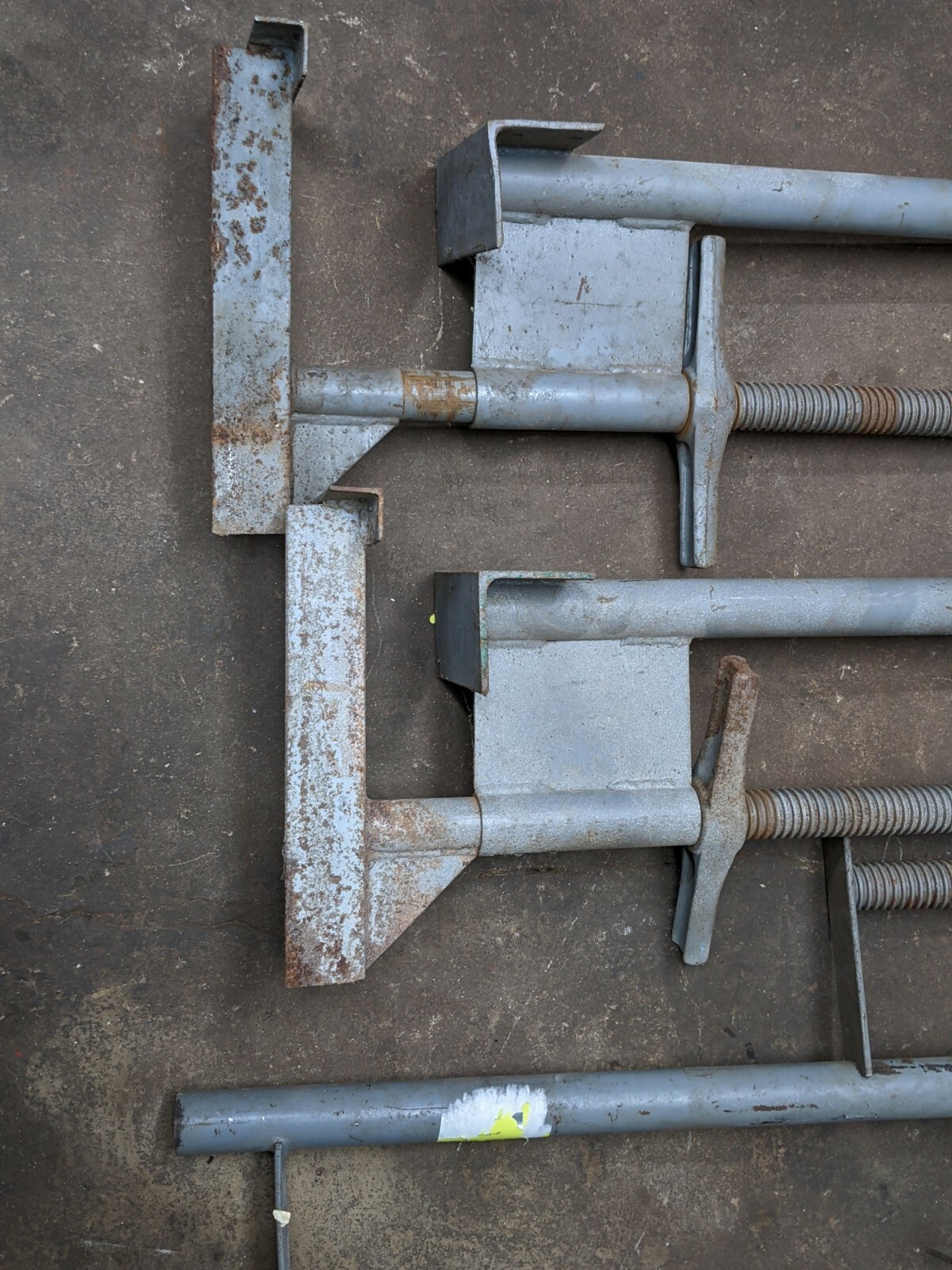 3x Scaffolding Jacks – vintage ladder roofing level hanging