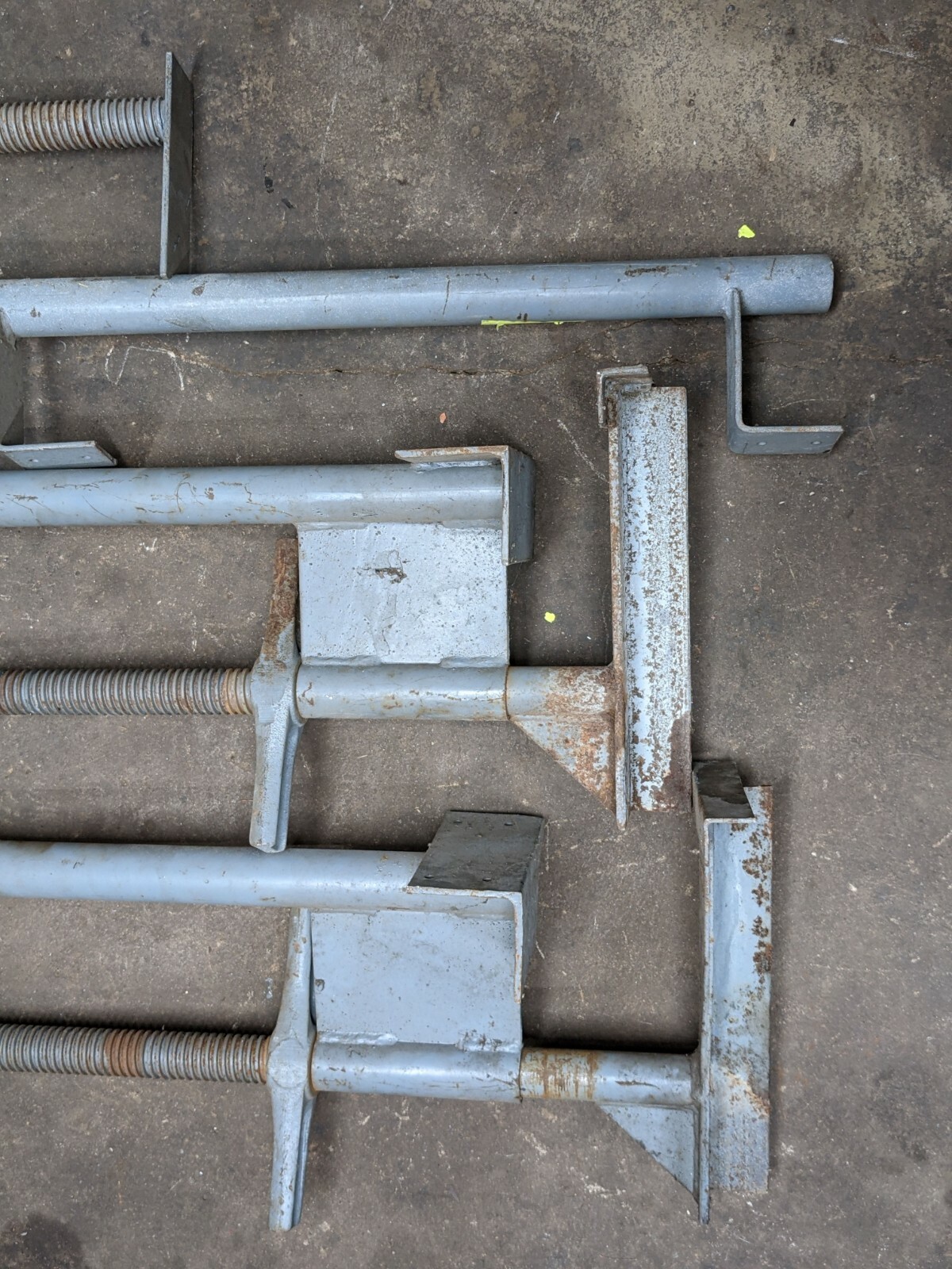 3x Scaffolding Jacks – vintage ladder roofing level hanging