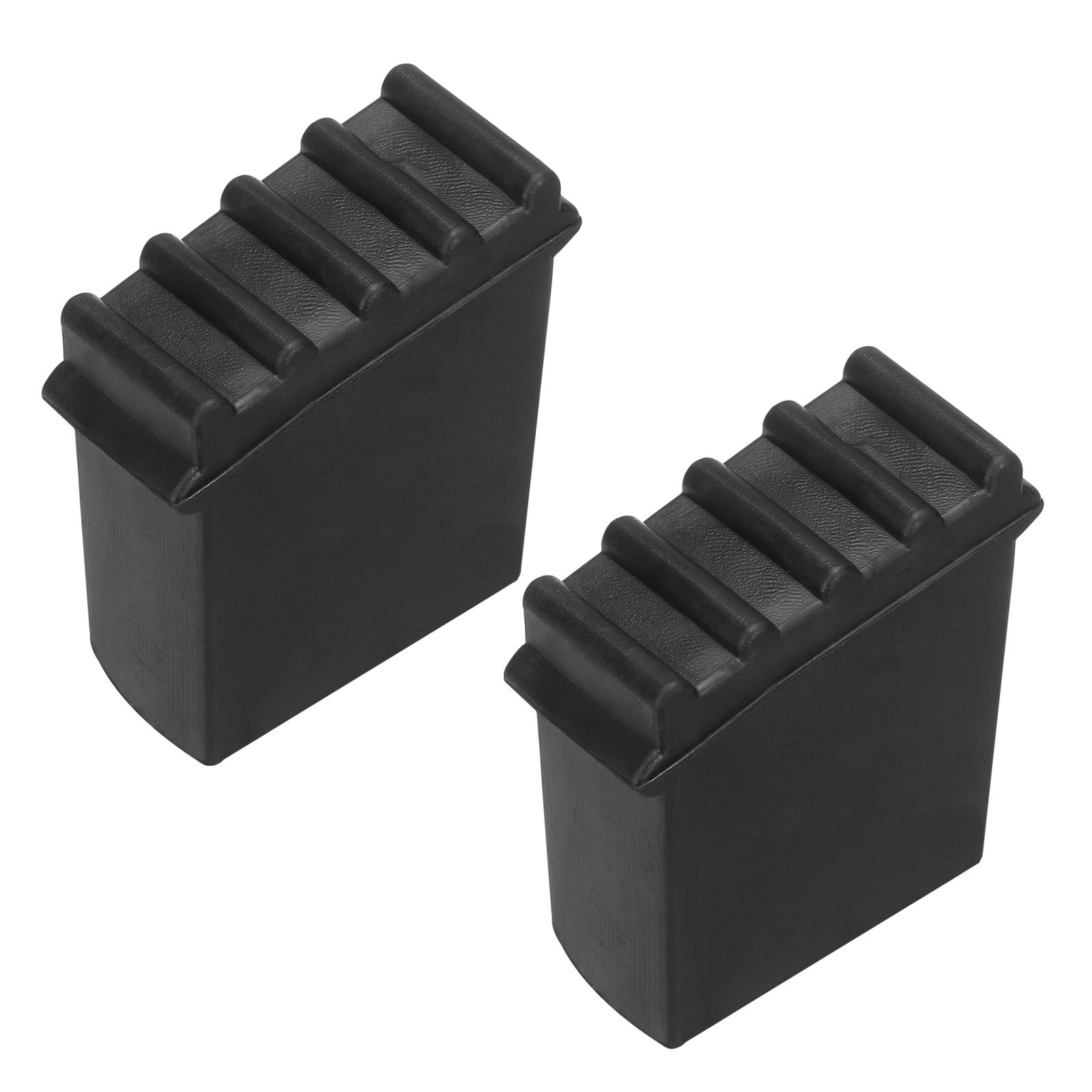 2 Pack Step Ladder Foot Mat Herringbone Ladder Feet Cover Non-Slip Rubber Black